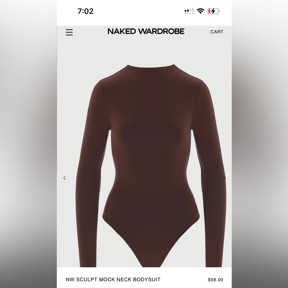 Naked wardrobe brown bodysuit
